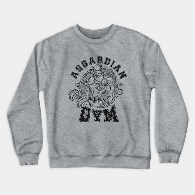 Asgardian Gym - Viking Norse God Gym Crewneck Sweatshirt by rycotokyo81